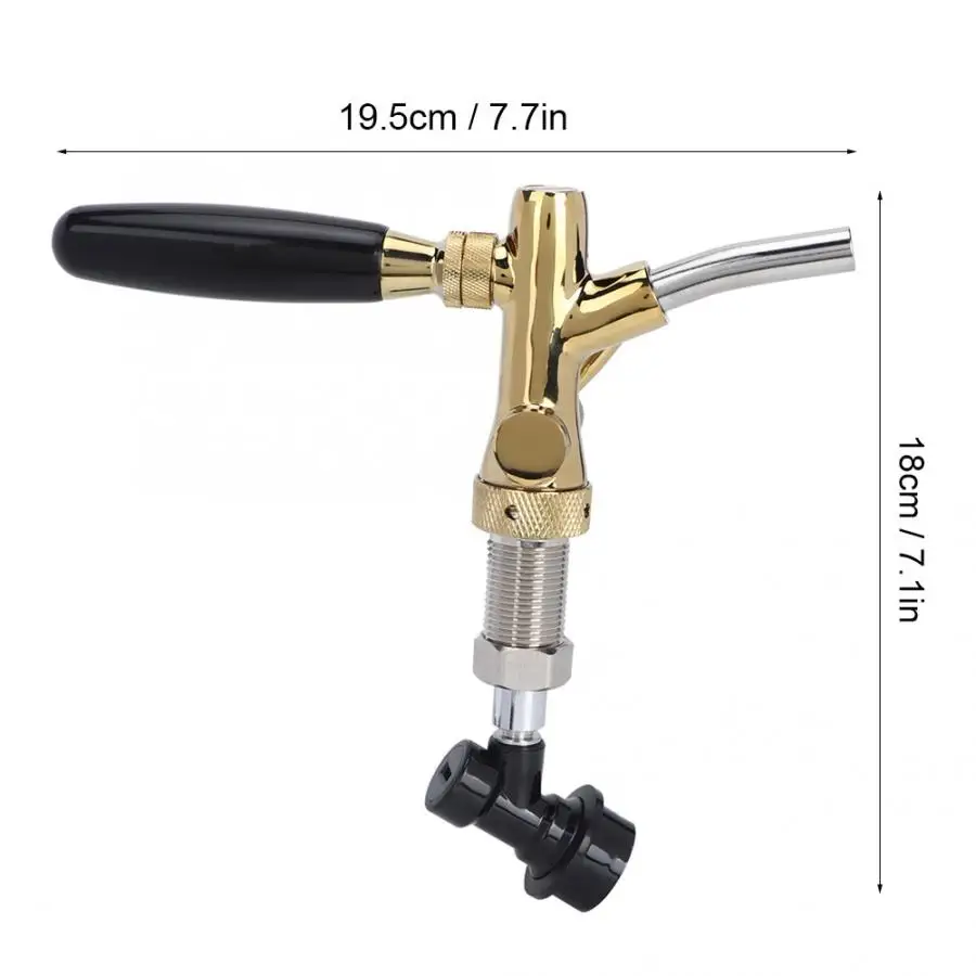 Регулируемый кран для пива из нержавеющей стали с шаровым замком домашнего