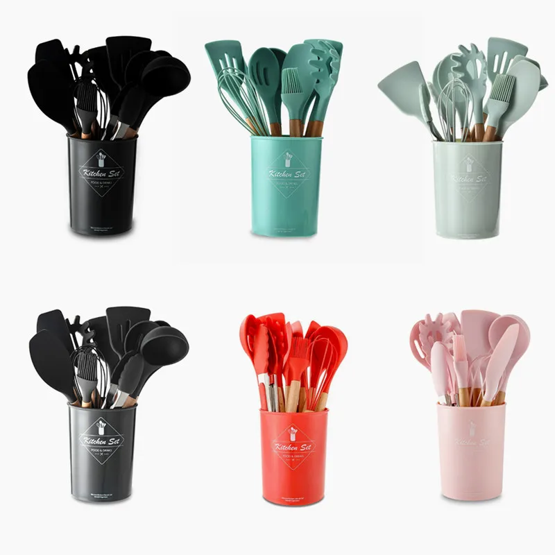 

Kitchen Accessories Silicone Cooking Utensils Set Non-Stick Spatula Shovel Cookware Cooking Tools Set Kitchen Tools Accessories