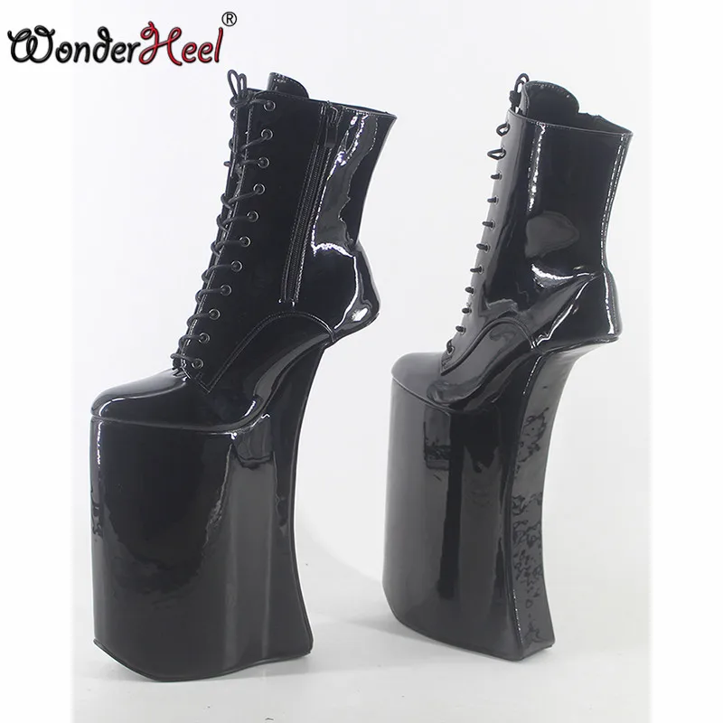 Wonderheel сексуальные Клубные ботильоны на очень высоком каблуке 12 дюймов сапоги