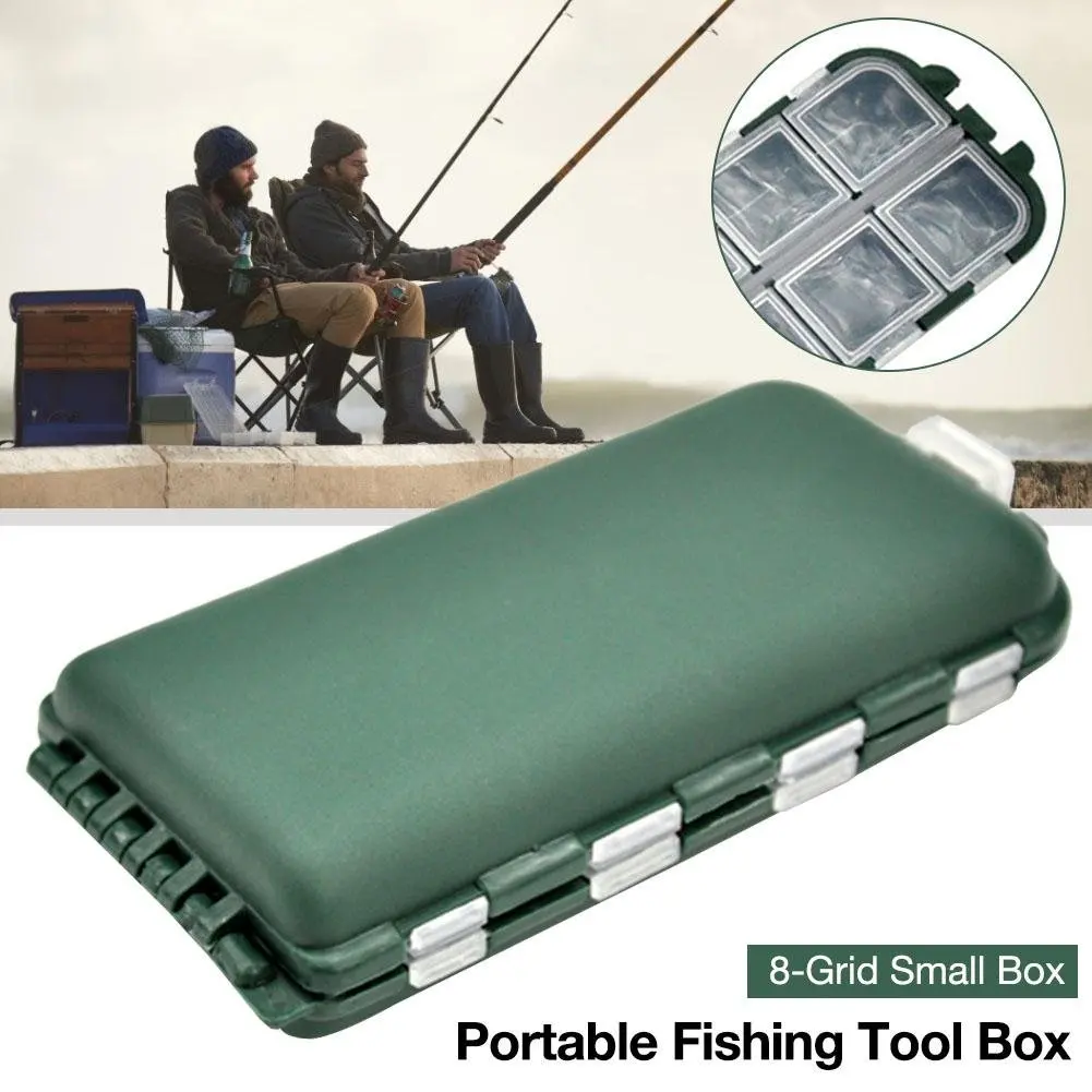 

Portable Fishing Tool Box 8-Grid Small Fishing Lure Bait Hook Storage Box Abs Waterproof Outdoor Fishing Accessories Wholesale