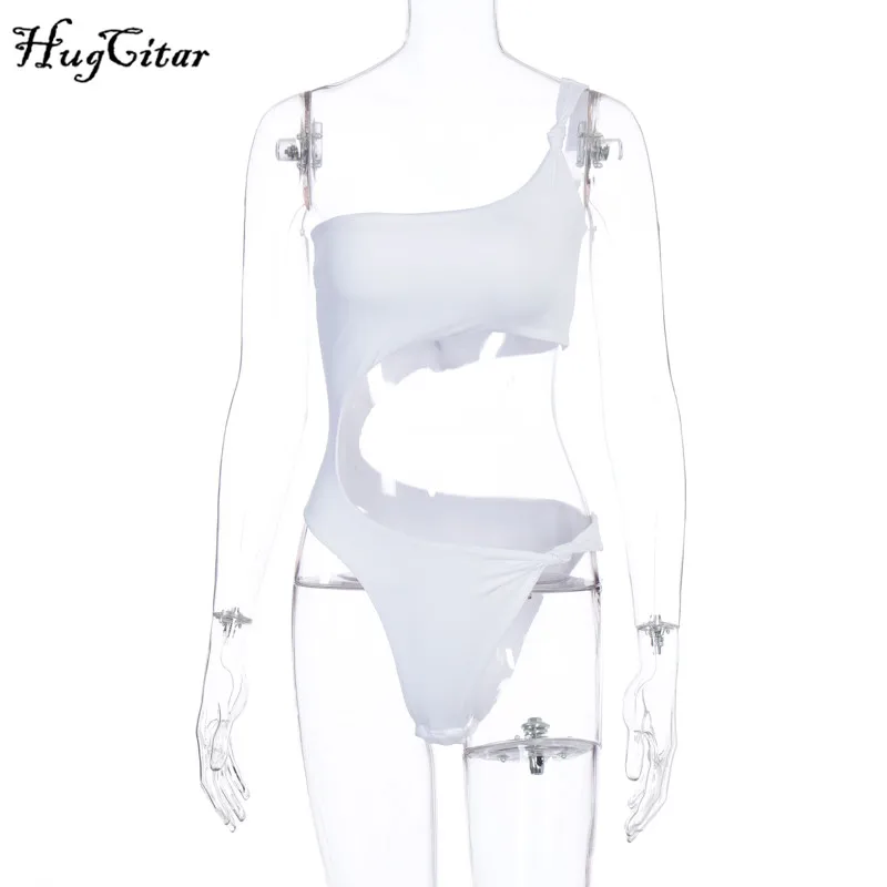 Hugcitar сексуальный боди без рукавов с одним плечом лето 2020 женская мода уличная