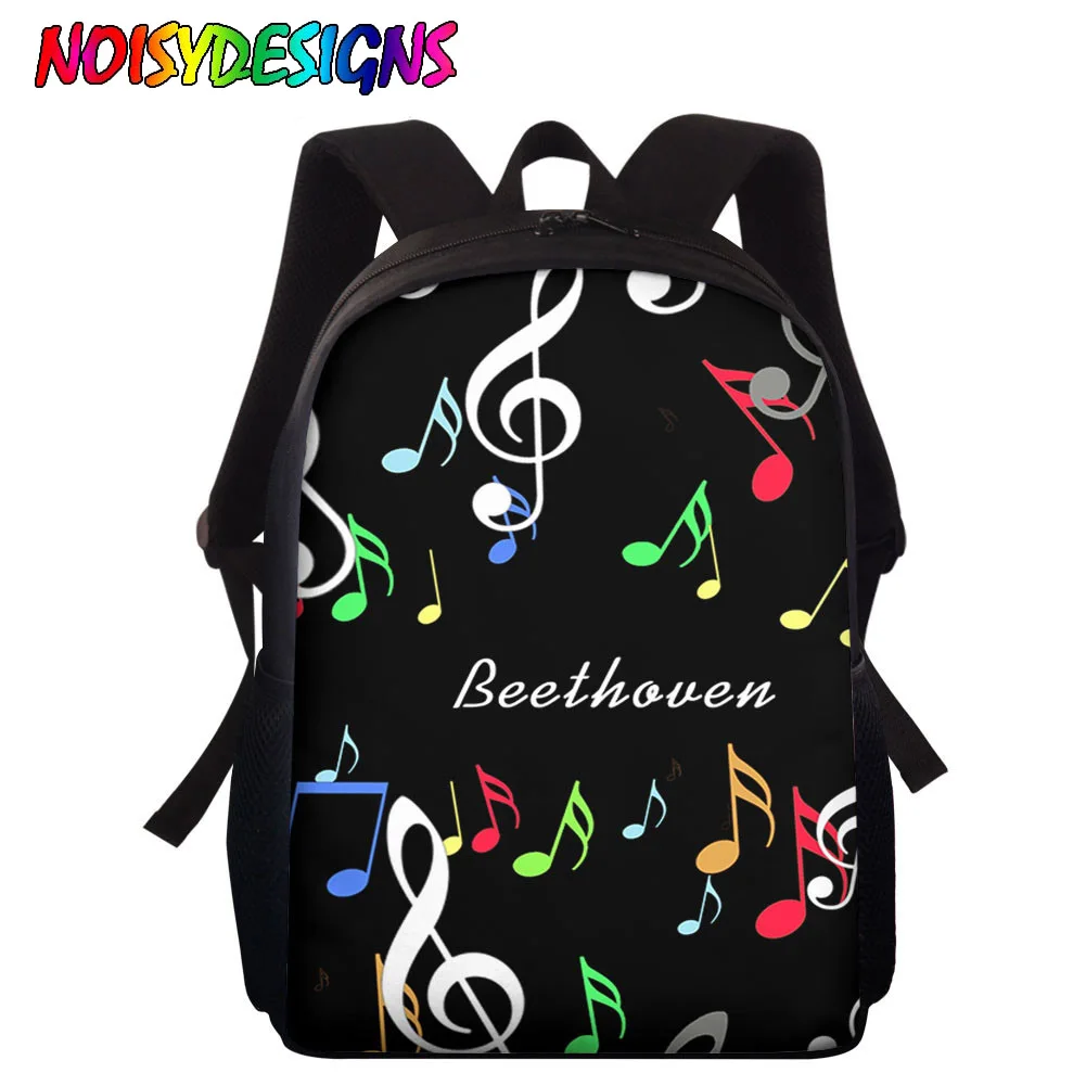 

Детские школьные рюкзаки для девочек-подростков с 3D рисунком музыкальных нот