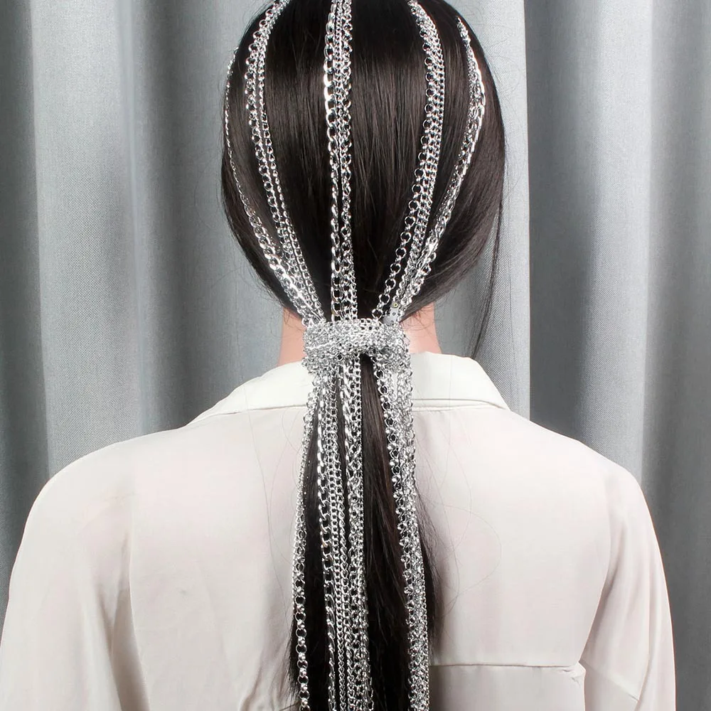 

New Extension Chain Silver Plating No Fading Best Selling Headwear Head Chain BB Clip Hair Chain Punk Hair Pins Hair Accessories