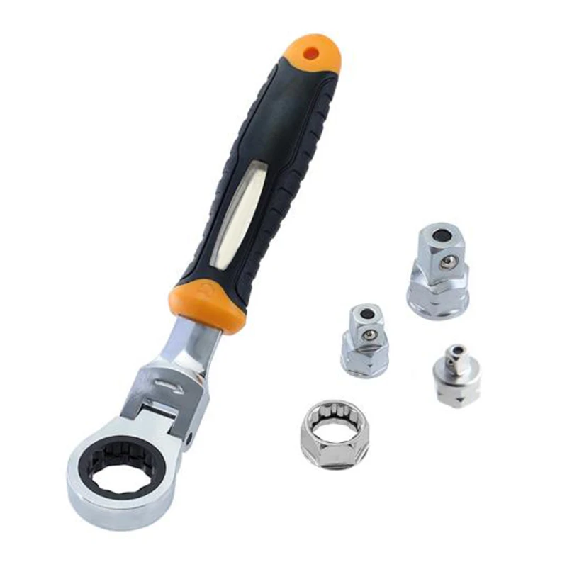Chrome Vanadium Steel 5pcs Ratchet Wrench 1/4 3/8 1/2in Adjustable Socket Adapter Set Auto Repair Tool | Автомобили и мотоциклы