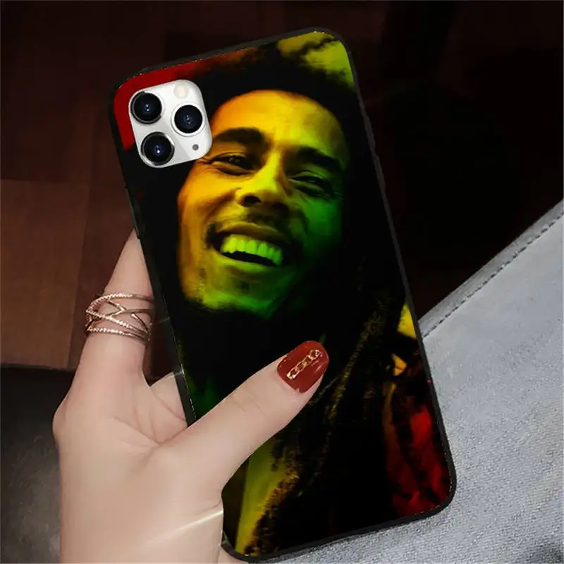 

Lavaza Bob Marley weed pattern Phone Case for iPhone 11 12 pro XS MAX 8 7 6 6S Plus X 5S SE 2020 XR