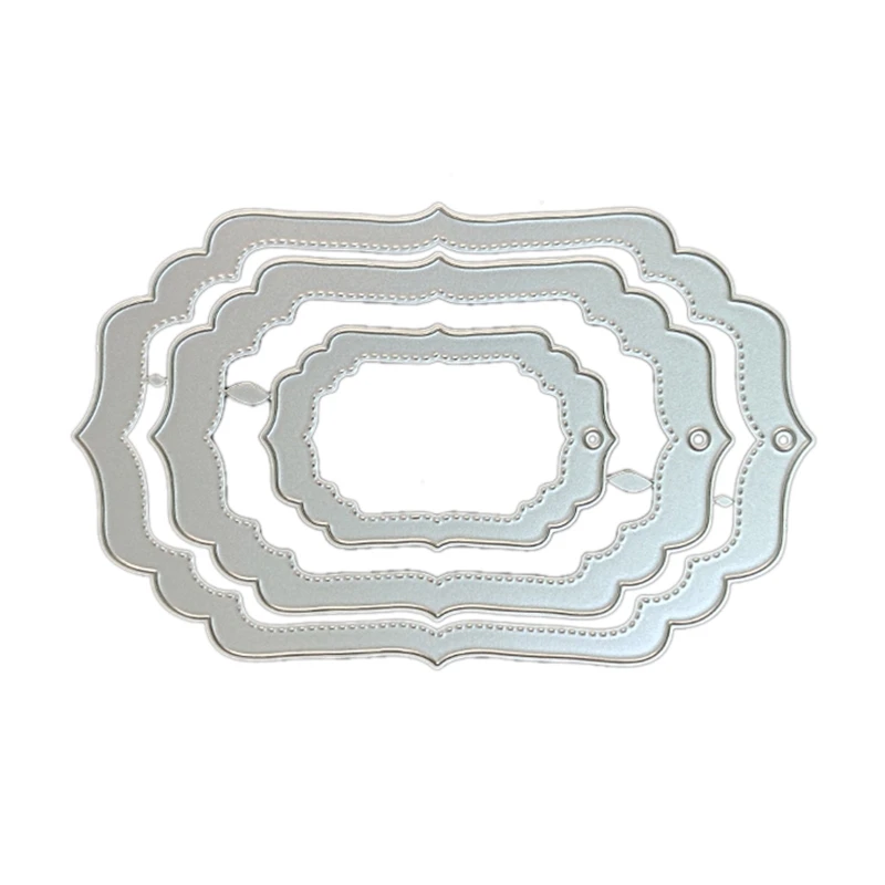 

Delicate Frame Metal Cutting Dies Nesting Frame Die Cuts Embossing Script Dies for DIY Scrapbooking Diary Embellishments