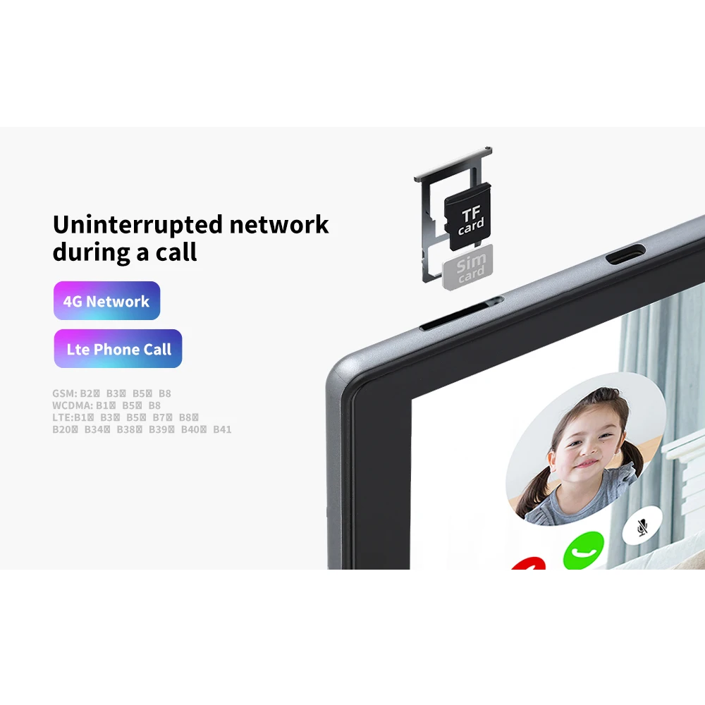 ANRY 10.1 Inch Android 10 Tablet 8 Core 4GB RAM 64GB ROM Tablets PC 1920x1200 IPS 4G Lte Call Dual SIM Wifi GPS 10'' Tablette