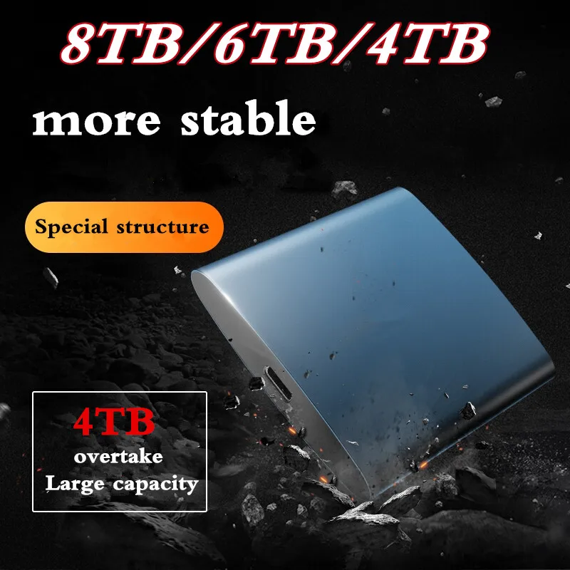 Новый внешний SSD-накопитель 8 ТБ 6 4 твердотельный накопитель USB 3 1 SSD Typc-C