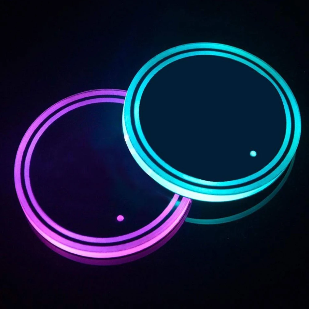Универсальный светодиодный автомобильный подстаканник RGB светильник коврик