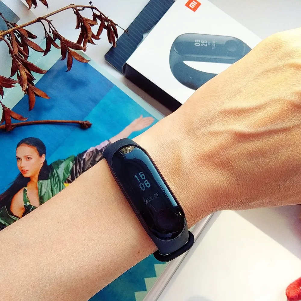 Xiaomi mi-браслет 3 Смарт-Браслет фитнес-браслет PK mi Band 4 большой сенсорный экран oled-сообщение частота сердечных сокращений Smartband