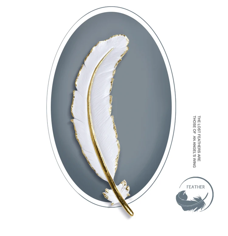 

Nordic Feather Wall Hanging Wall Decoration Living Room Porch TV Background Wall Inswind Hanging Tridimensional Decoration