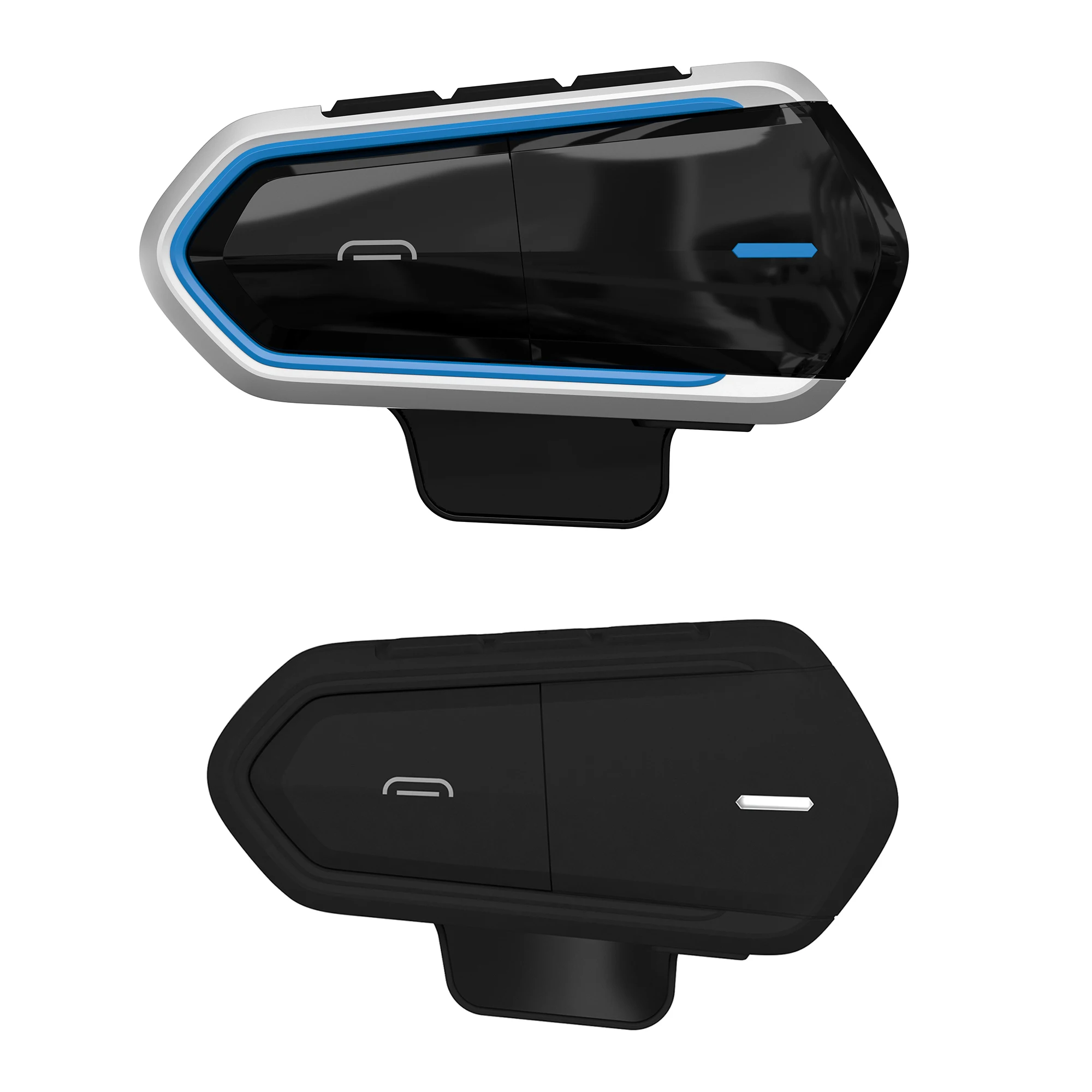 QTB35 Motorcycle Helmet Intercom Helmet For Motorcycle Helmet Interphone Motorcycle Intercom Headphones FM Radio Blue/Black