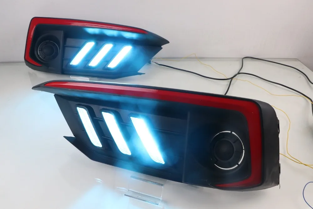 Год для Honda Civic Дневной светильник автомобильные аксессуары светодиодный DRL головной светильник для Civic противотуманный светильник