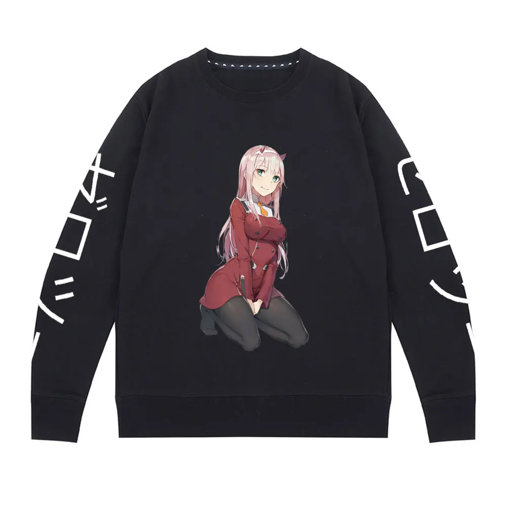 

2021 Hot Sell Manga Tops Pullovers Darling In The Franxx Men Women Sweatshirts Cute Zero Two Print Sweatshirt Oversized Pullover