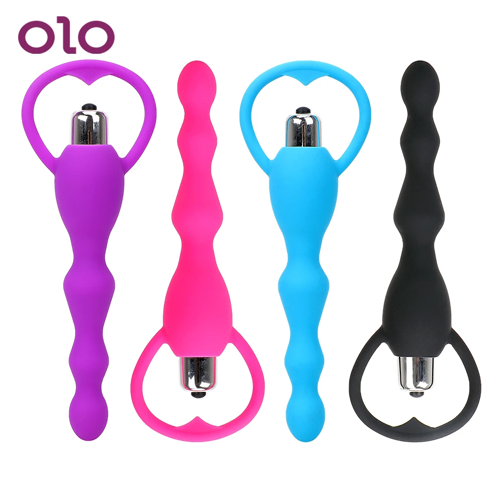 OLO Силиконовые анальные шарики Вибратор Анальная пробка фаллоимитатор Массаж