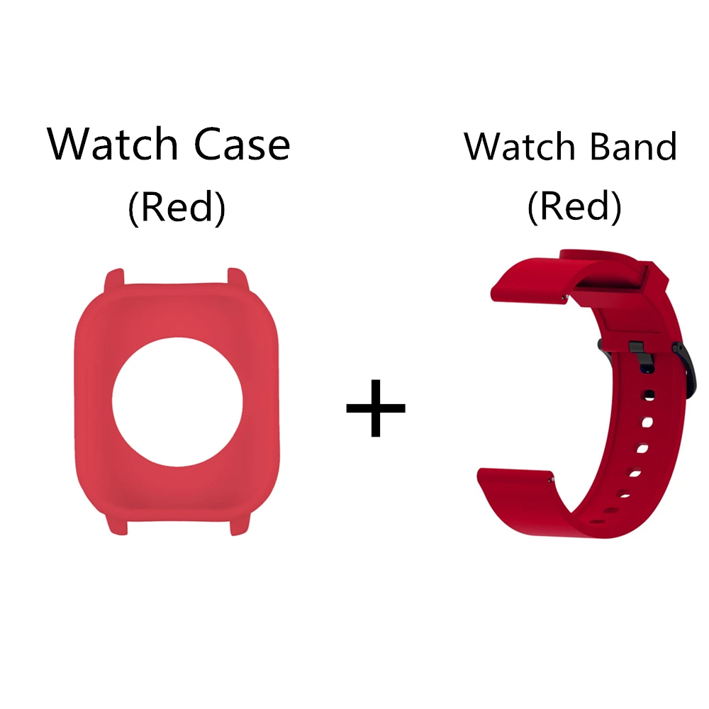 2в1 силиконовый спортивный ремешок защитный чехол для Xiaomi Amazfit Gts Smart Watch Band 20 мм сменный Браслет+ чехол