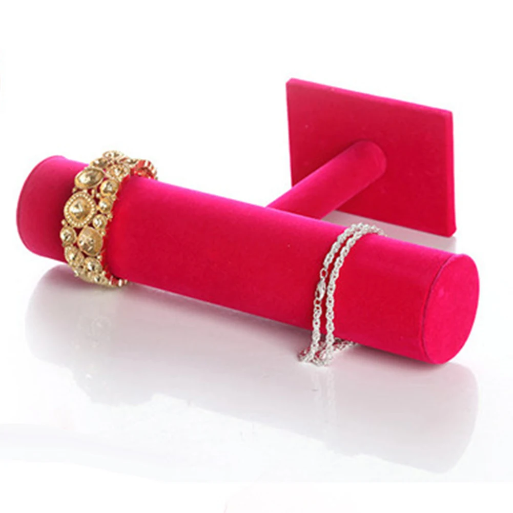15x23cm Fashion Velvet Bracelet Bangle Necklace Jewelry Display Stand Holder Jewelry Organizer For Bracelet Choker T Shape Rack