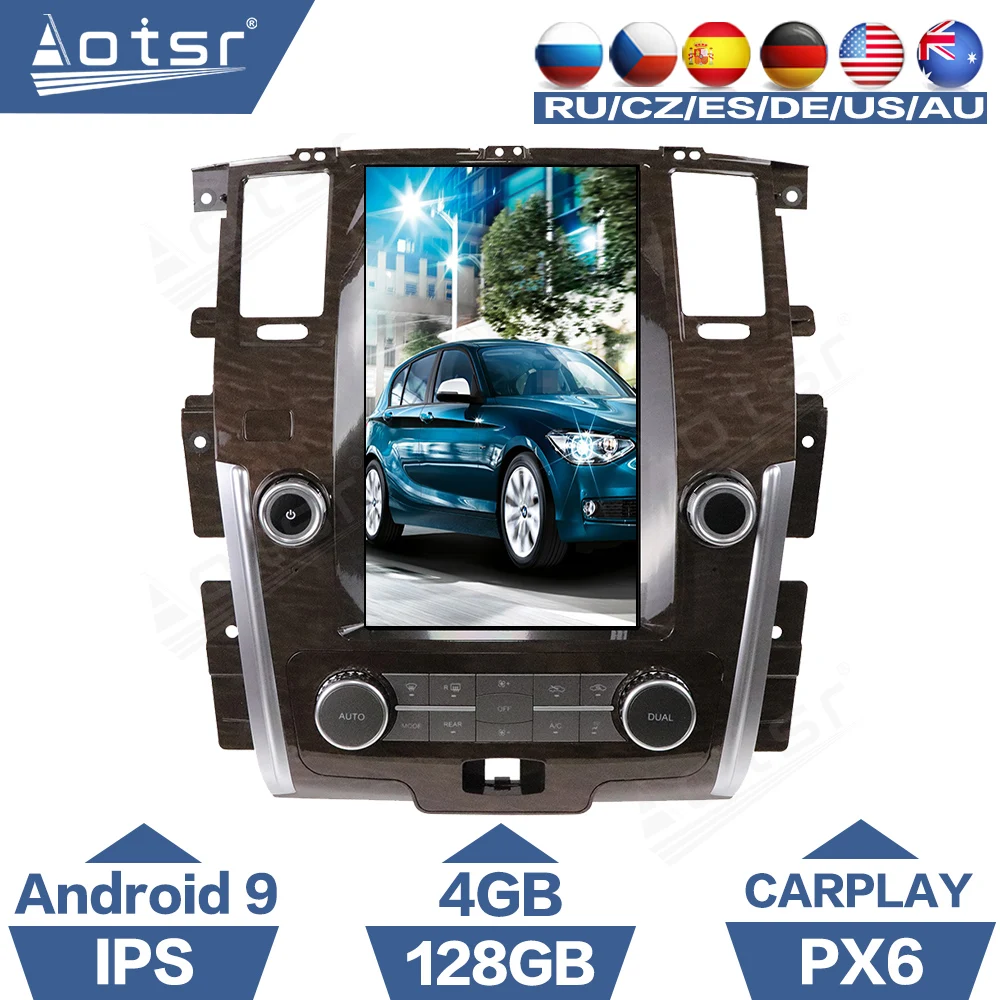 Автомобильный радиоприемник GPS навигатор для Nissan патруль Y62 2010 2020 Infiniti QX80 Tesla