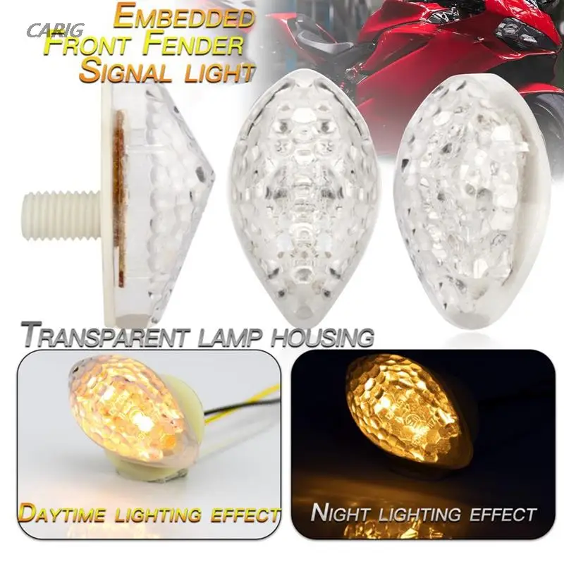 

1Pair Universal LED Motorcycle Turn Signal Indicator Light Warning Lamp Bulb Blinker Flashers For Honda CBR 600RR 1000RR 04-07