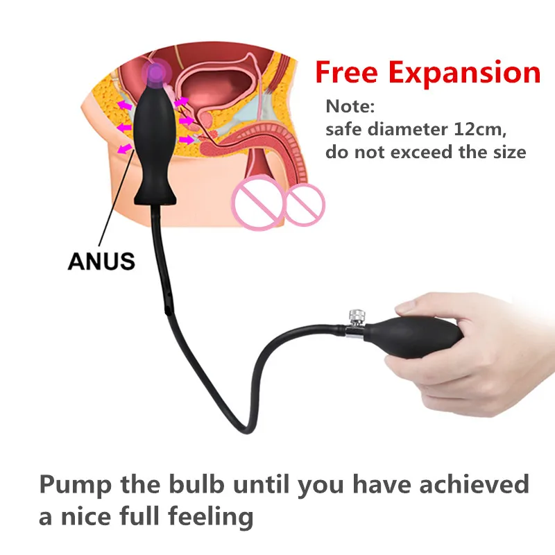 Силиконовые расширяющиеся анальные пробки массажер простаты надувной анальный