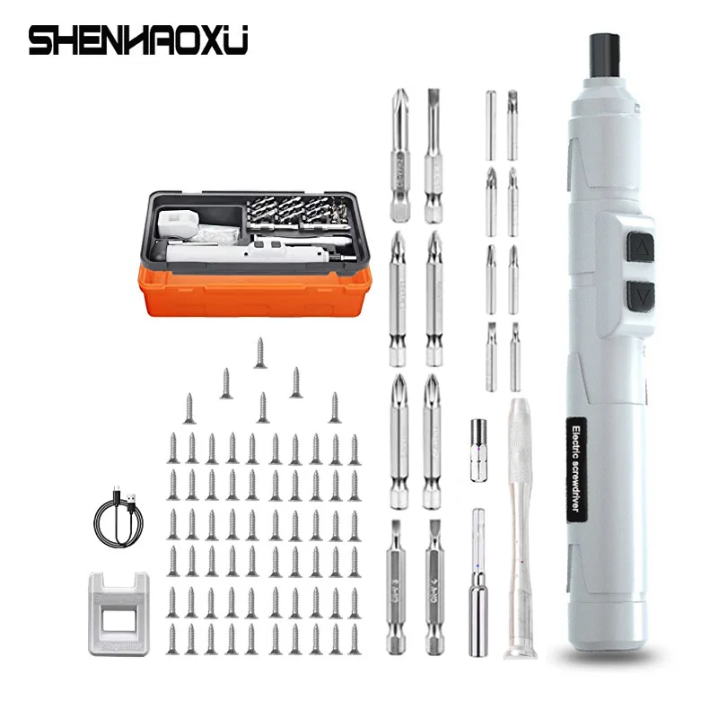 cordless electrical screwdriver 3 6v mini power tool rechargeable multifucntion manual and automatic 88 pcs bits phone repair free global shipping