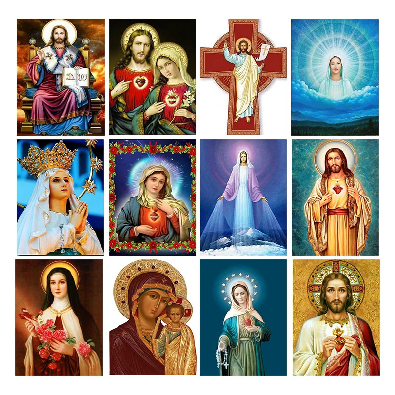 

Square Drill Religion 5D DIY Diamond Painting Cross Stitch Embroidery Diamond Mosaic Art Living Room Home Decor