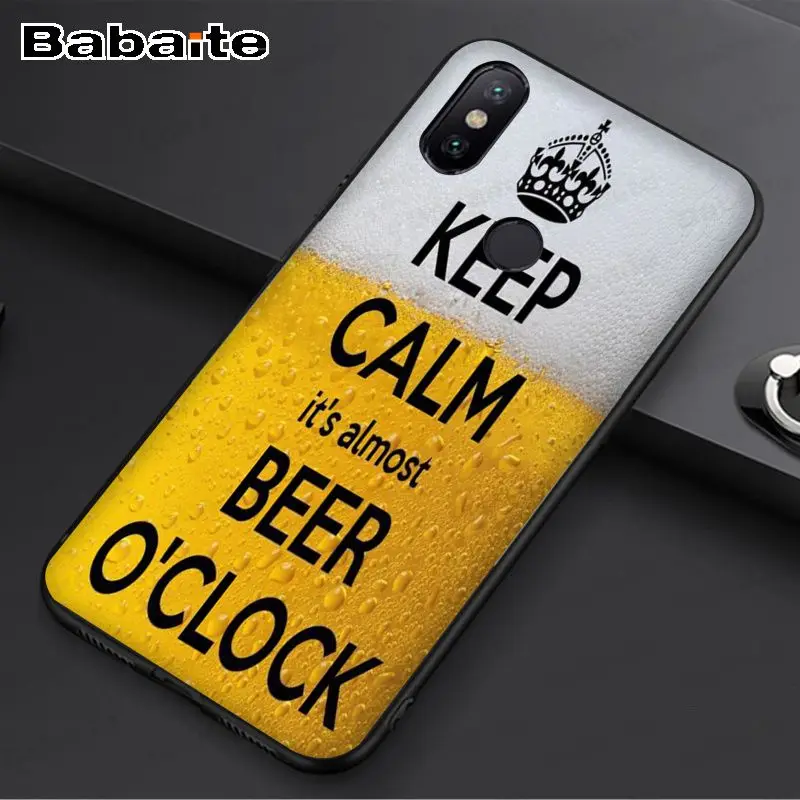beer foam Black TPU Soft Phone Case Cover For redmi 7 5plus 5A 6pro 4X note5A note6pro note7 funda