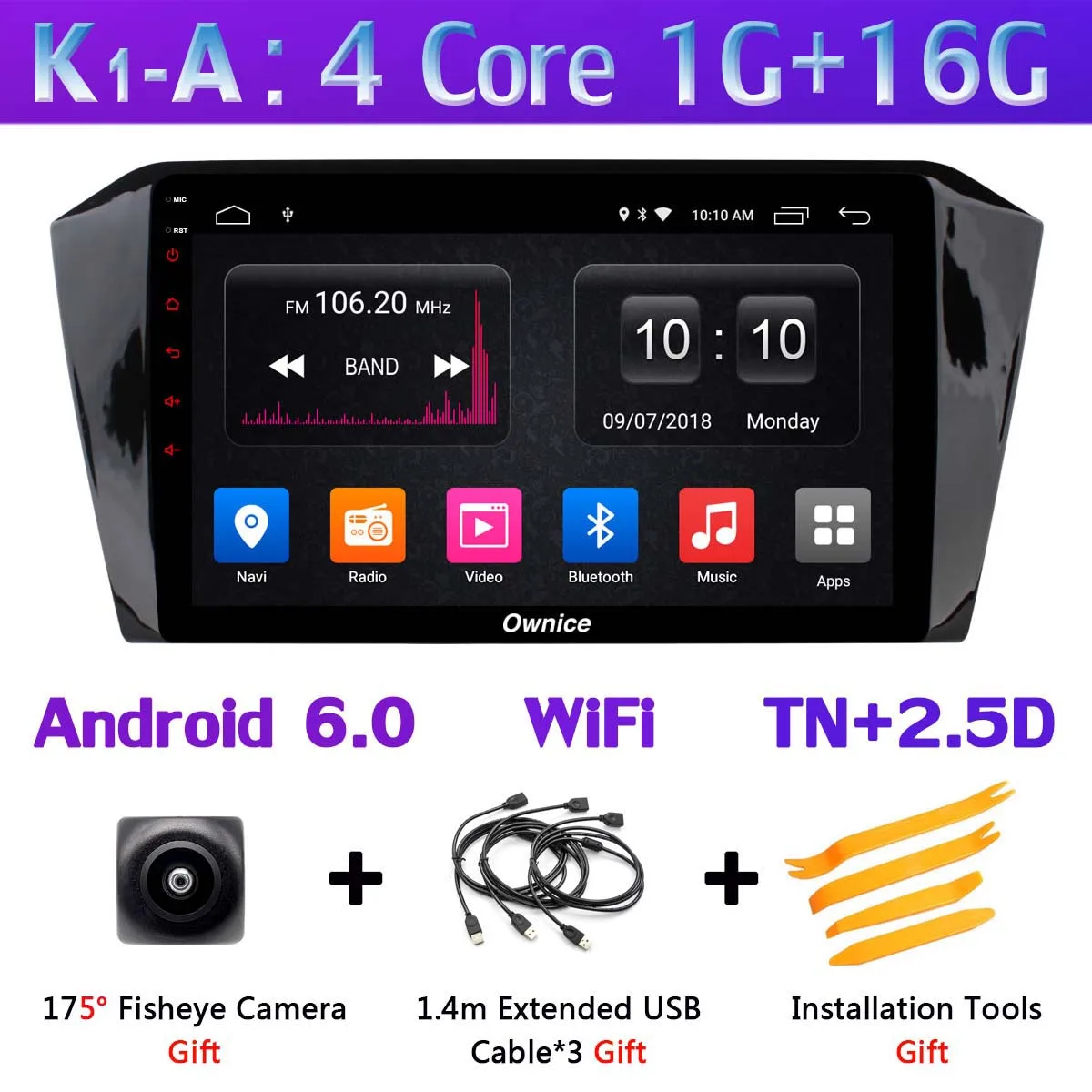 360 ° 4×AHD камера 4G WiFi Android 9,0 4 Гб+ 64 Гб DSP SPDIF CarPlay Автомобильный плеер для VW Passat B8 gps радио - Цвет: K1-A