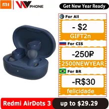 AirDots 3 Mi True Wireless Bluetooth 5.2 Earphone Stereo Auto Link Smart Wear Touch Control Apt-X Adaptive Headset