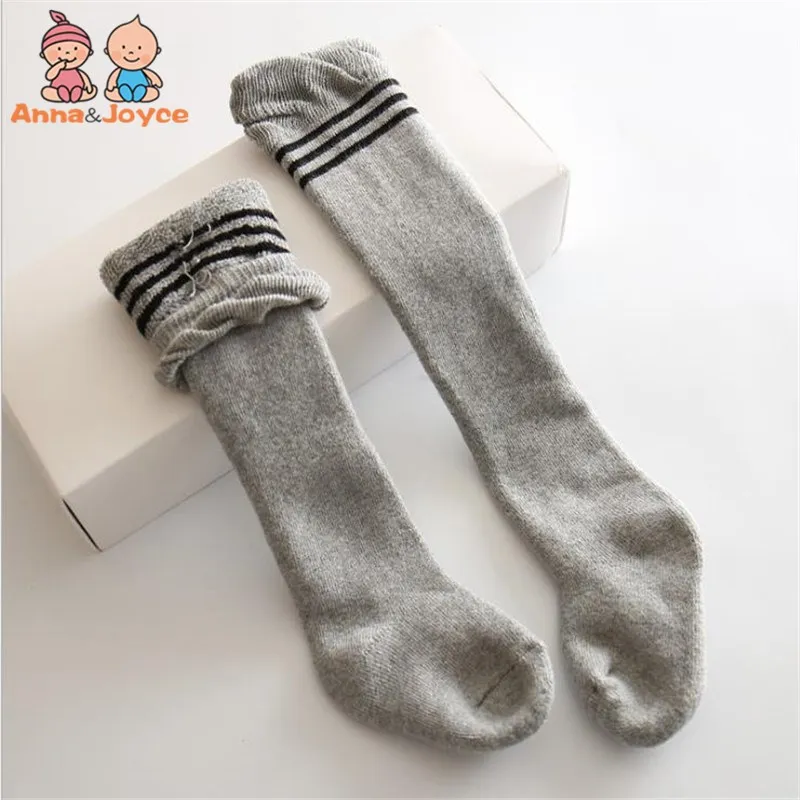 Зимние Детские очень теплые длинные мягкие носки для мальчиков и девочек двойные