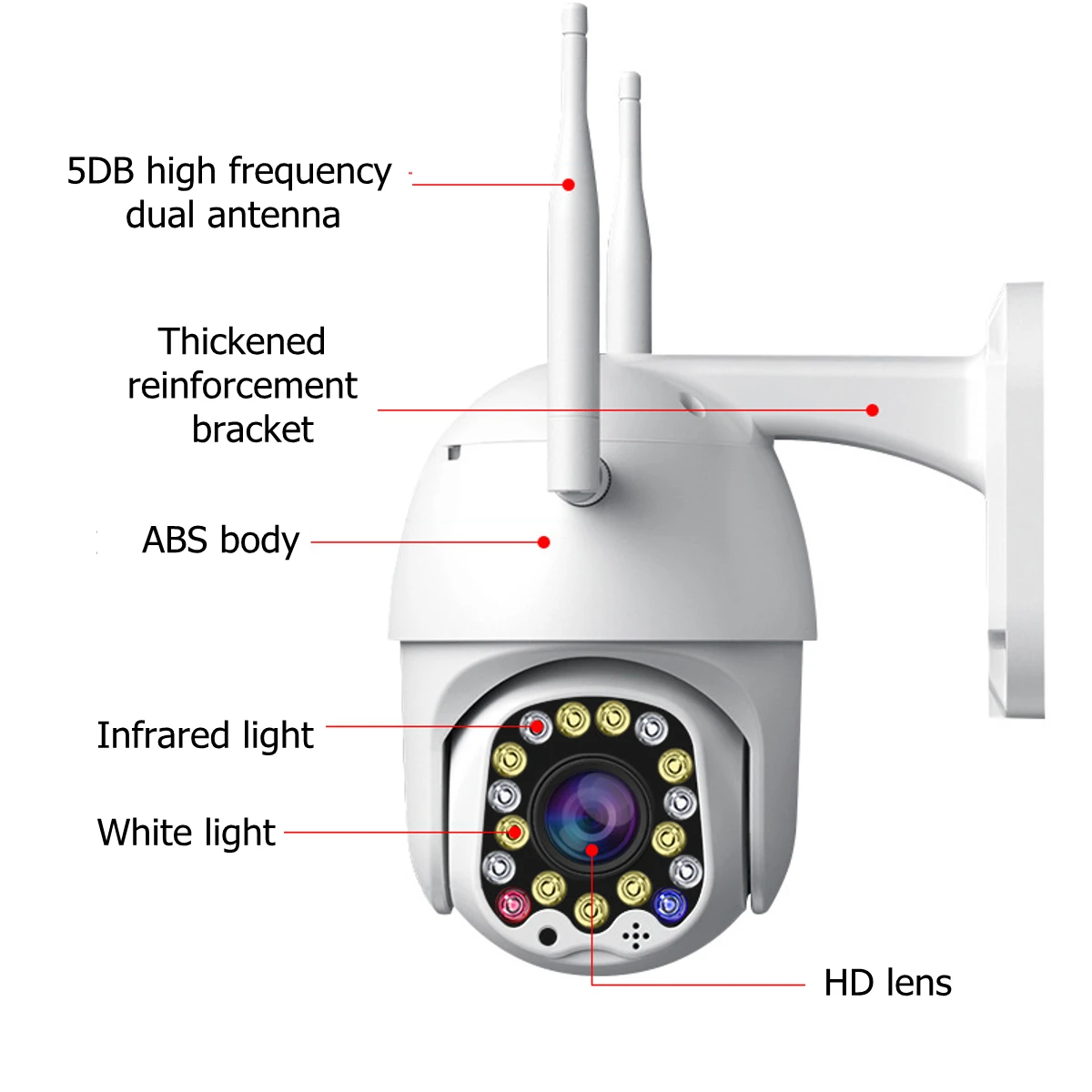 1080P PTZ IP камера Wifi наружная скорость купольная беспроводная видеокамера с Wi-Fi панорамирование 8X цифровой зум сеть видеонаблюдения