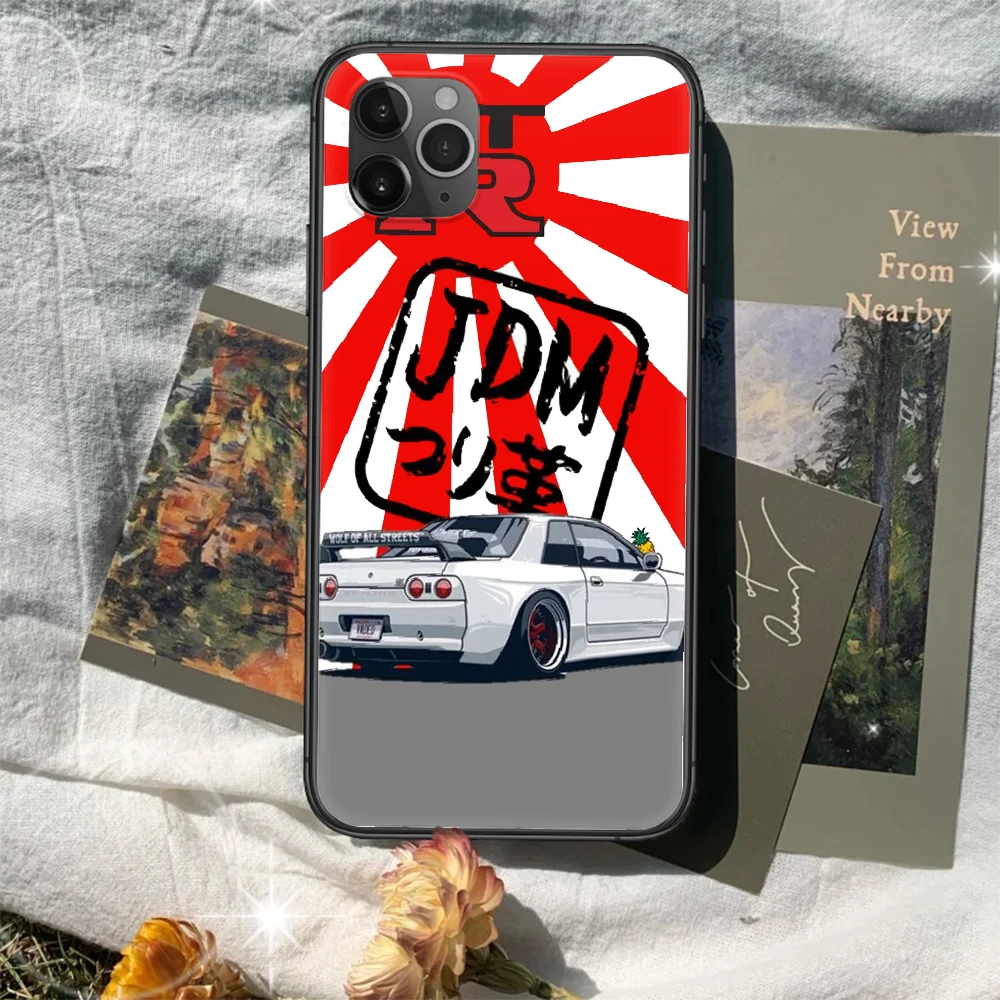 

Cool GTR Car Phone Case Cover Hull For iphone 5 5s se 2020 6 6s 7 8 12 mini plus X XS XR 11 PRO MAX black Cell Painting Back
