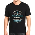 Новая футболка с круглым вырезом и принтом для анестезии, анестезиолога, Мужская модная хлопковая футболка с короткими рукавами на заказ