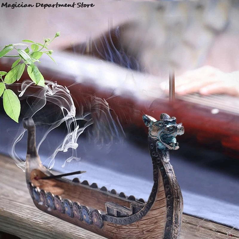 

Chinese Dragon Boat Creative Sushi Plate Wooden Aromatherapy Decoration Retro Luxury Gift New Home Classic Ornaments Storage
