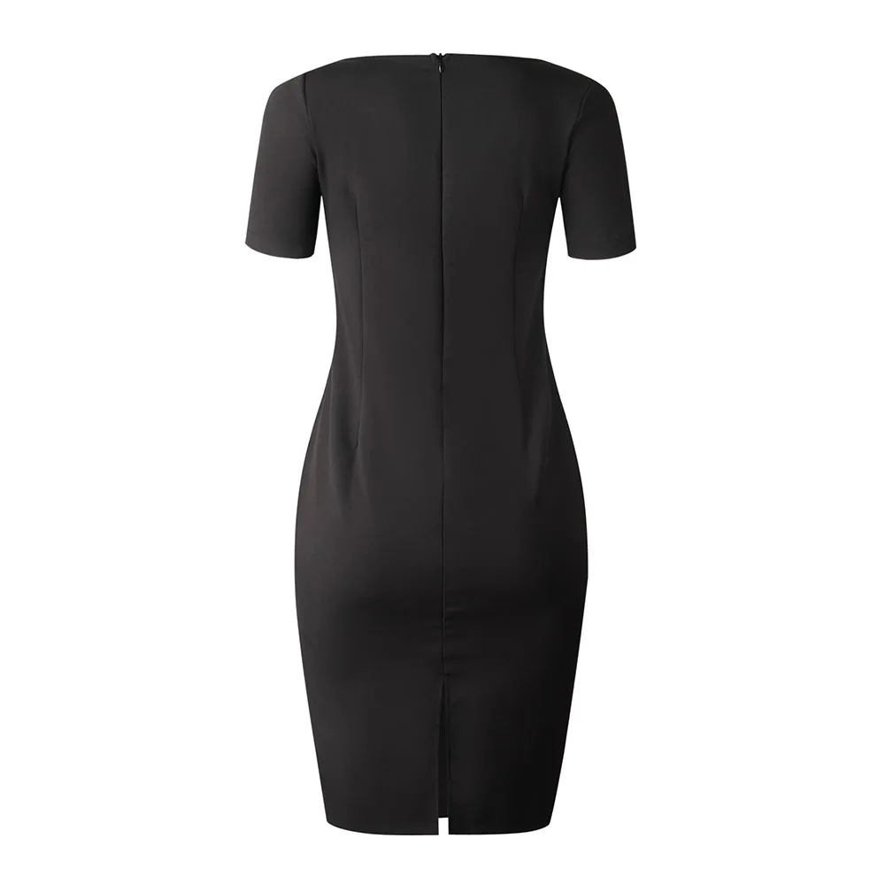 Женское черное облегающее платье элегантное для коктейльной вечеринки Клубное