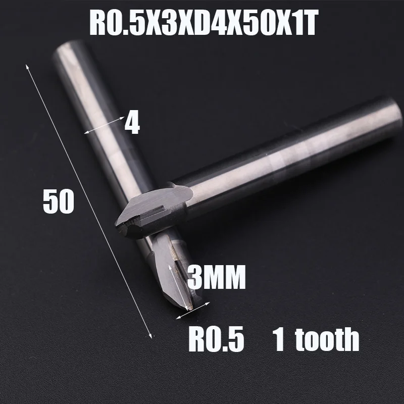 Diamond ball milling cutter PCD outside R arc graphite aluminum copper carbon fiber special non - standard |