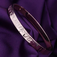 europe american hot sell couple bangle 925 silver forever in love bangles 2020 fine jewelry valentines day gift free shipping