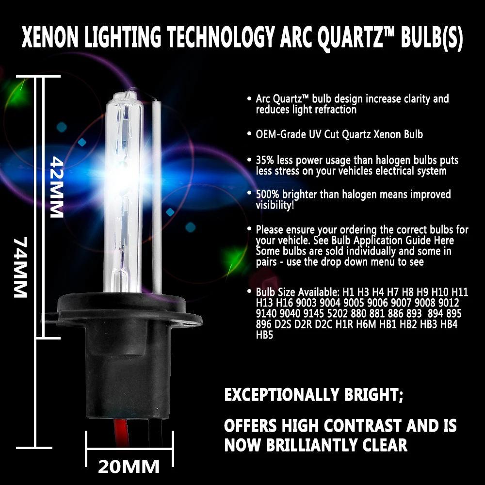 2 шт 12В 55 Вт Ксеон H4 лампы H7 H1 H3 Xenon HID Conversion Kit KitH11 H8 9005 Авто галогенные основного