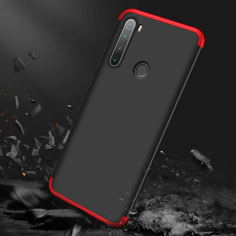For Xiaomi Redmi Note 8T Phone Case 360 Full Protection Hard PC Matte Plastic 3 in 1 Back Cover 8 Pro Note8 |