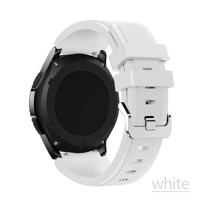 White 22 мм ремешок для часов samsung Galaxy watch 46 мм 42 мм active 2 gear S3 Frontier ремешок huawei часы gt спортивный браслет 20 - Band Color: White