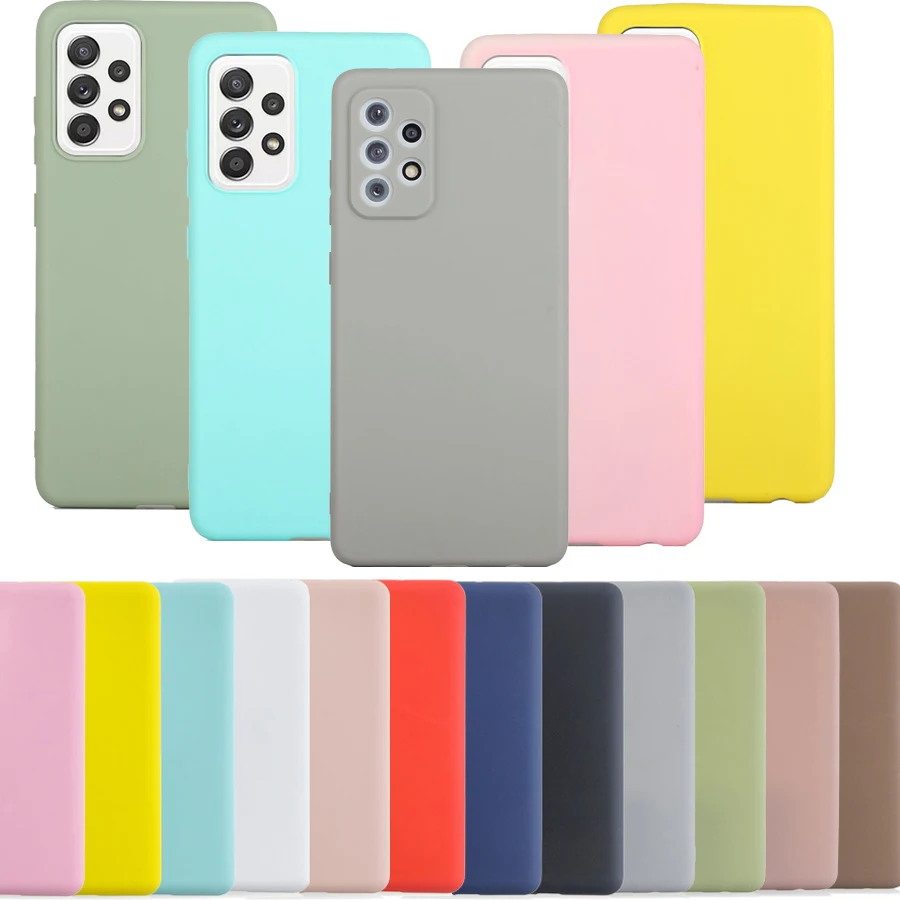 

GalaxyA12 Case For Samsung Galaxy A12 A32 A52 A72 A42 5G 4G Candy Soft Phone Cases on SamsungA12 Back Cover Coque Silicone Funda