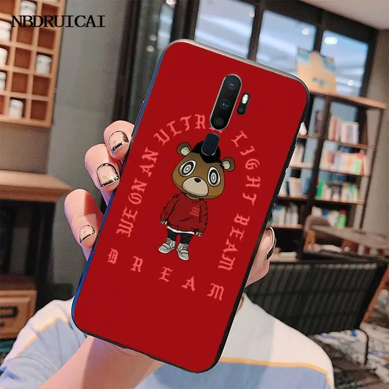 CUTEWANAN Kanye West Graduation Bear ТПУ Мягкий силиконовый чехол для телефона Oppo A5 A9 2020 Рено Z