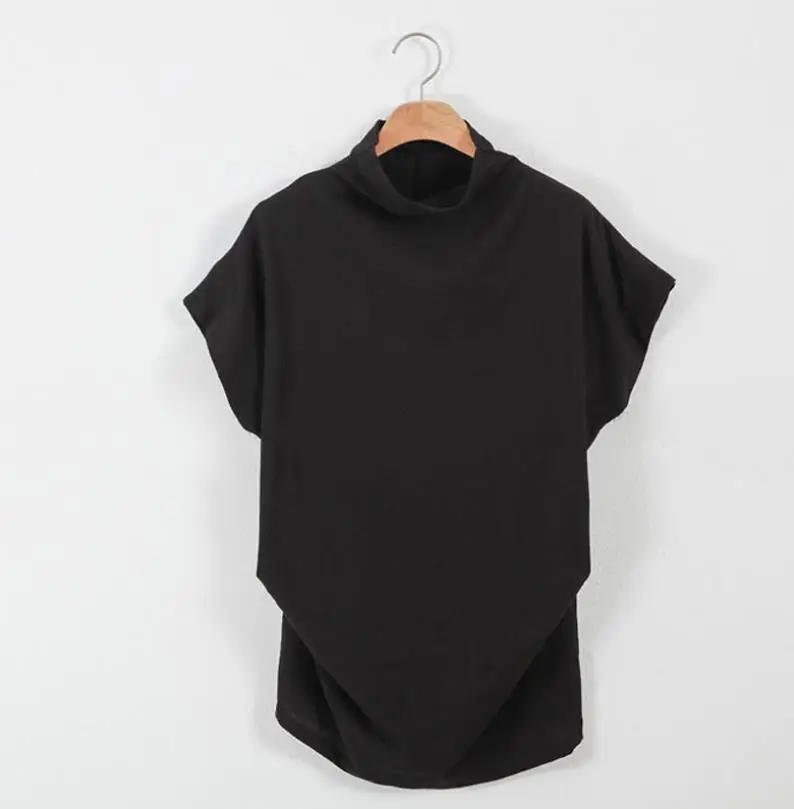 high collar bottoming shirt large size women's loose bat short-sleeved | Женская одежда