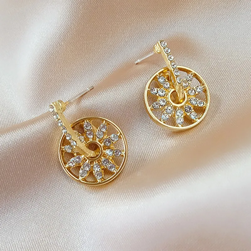 Новинка 2021 модные серьги в стиле ретро супер-вспышка с бриллиантами