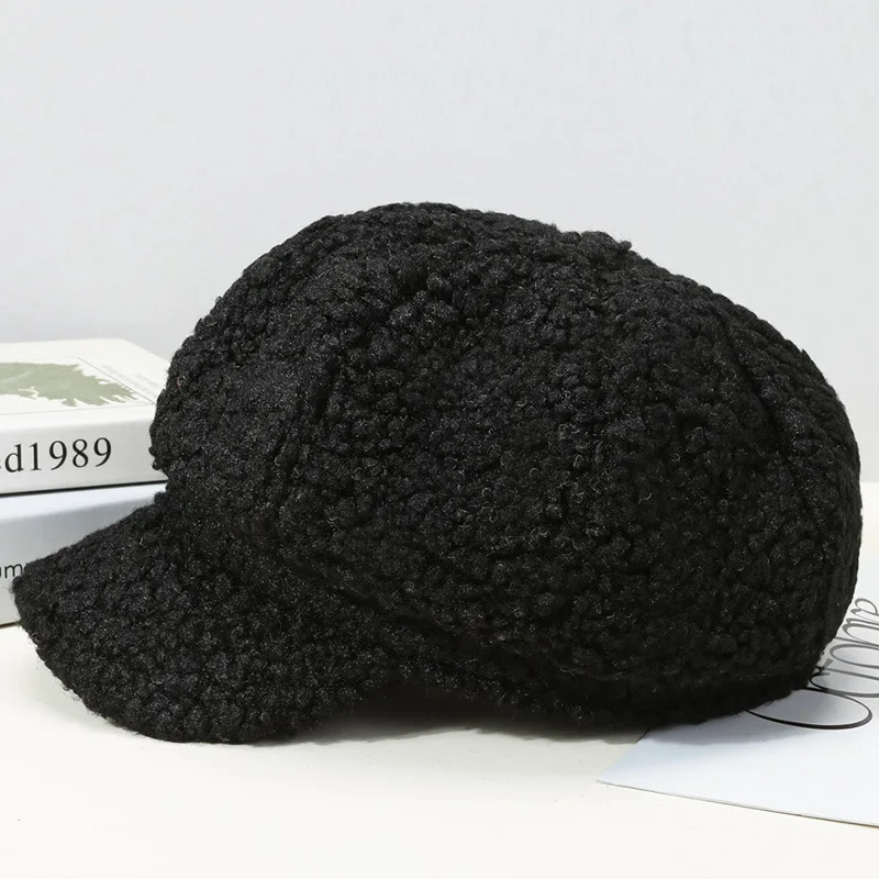 Кепка газетчика плюшевая для женщин кепка Гэтсби восьмиугольный берет Бейкер