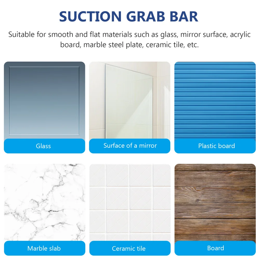 

1Pc Suction Grab Bar Bath Grab Bar Balance Assist Bathroom Shower Handle