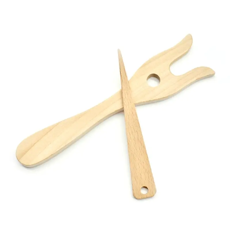 2 шт./компл. инструмент для вязания ручной работы в форме деревянной вилки ткацкий