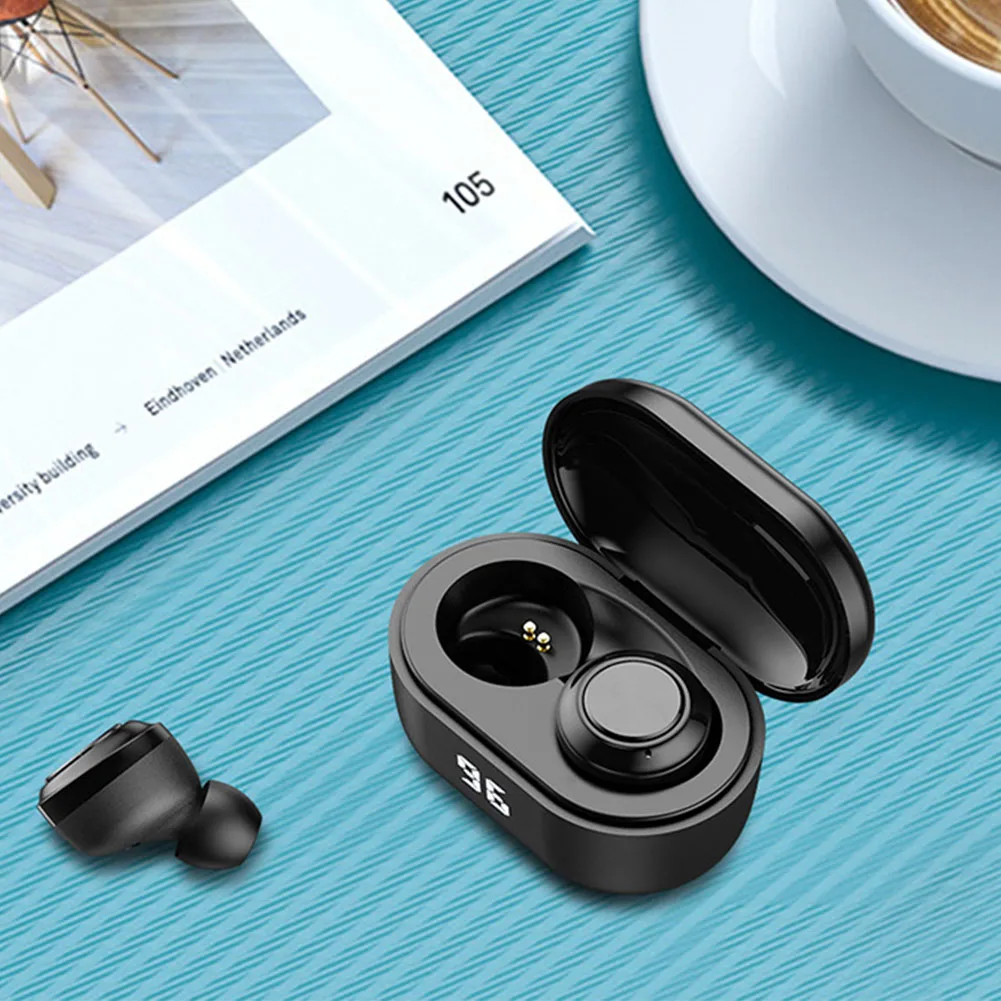 

Ergonomic Wireless Earbuds TWS Stereo In-Ear Bluetooth 5.0 Cordless Noise Reduction Fashion Digital Display Outdoor Sports