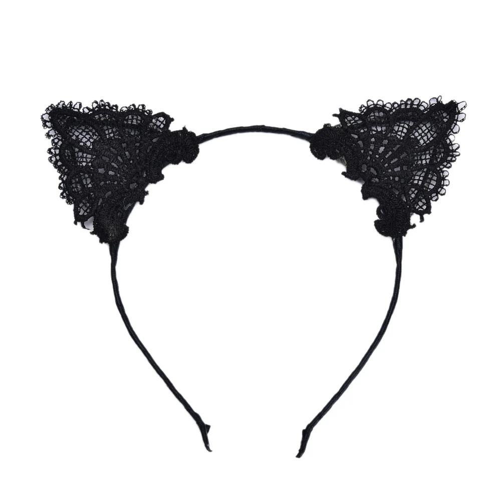 Exotic Accessories Cat Ear Hair Band Lace Self Photo Headwear Party Prom Women Girls Ears Hairband |