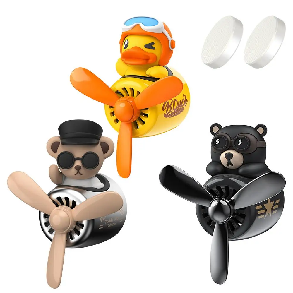 

Car Air Fresheners Vent Clips Car Fragrance Diffuser Air Vent Car Fragrance Diffuser Cartoon Bear Pilot Car Air Freshener